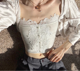 BXOXO Holiday White Stitching Lace Camis Vintage 2000s Sleeveless Skinny Crop Tops Women Casual Summer Retro Tees y2k Aesthetic
